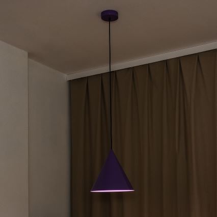 Lampadario a sospensione con cavo ETNA 1xE27/15W/230V Ø 25 cm, viola