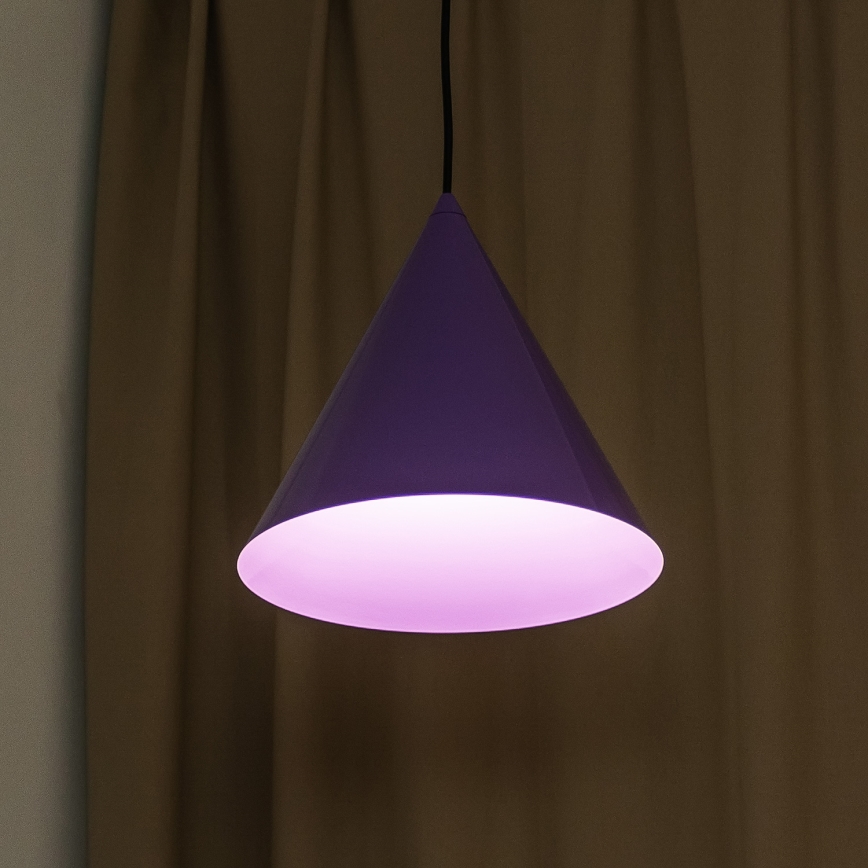 Lampadario a sospensione con cavo ETNA 1xE27/15W/230V Ø 25 cm, viola