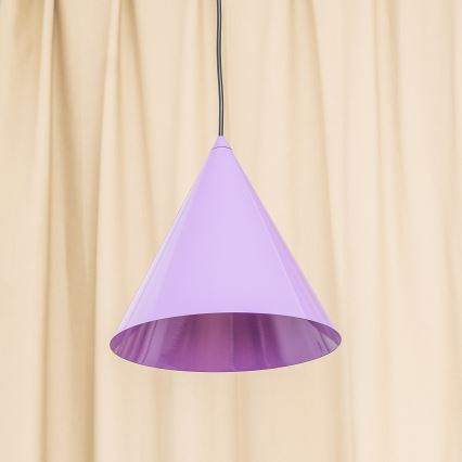 Lampadario a sospensione con cavo ETNA 1xE27/15W/230V Ø 25 cm, viola