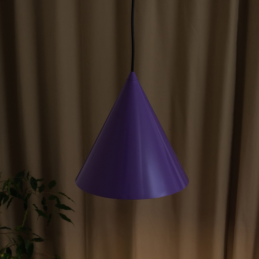 Lampadario a sospensione con cavo ETNA 1xE27/15W/230V Ø 25 cm, viola