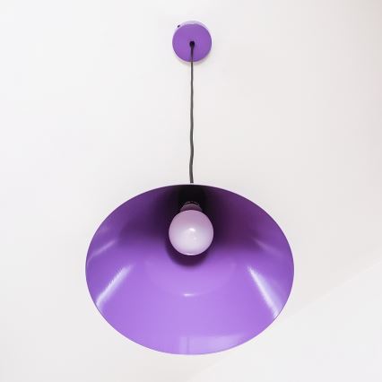 Lampadario a sospensione con cavo ETNA 1xE27/15W/230V Ø 25 cm, viola