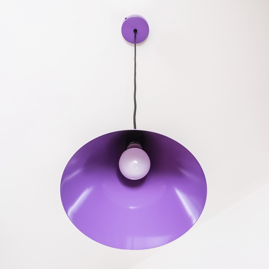 Lampadario a sospensione con cavo ETNA 1xE27/15W/230V Ø 25 cm, viola
