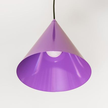 Lampadario a sospensione con cavo ETNA 1xE27/15W/230V Ø 25 cm, viola