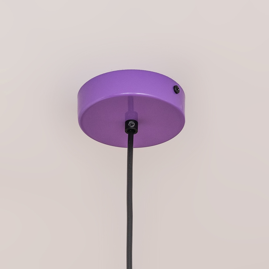 Lampadario a sospensione con cavo ETNA 1xE27/15W/230V Ø 25 cm, viola
