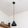 Lampadario a sospensione con cavo ETNA II 1xE27/15W/230V Ø 18,5 cm nero