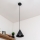 Lampadario a sospensione con cavo ETNA II 1xE27/15W/230V Ø 18,5 cm nero