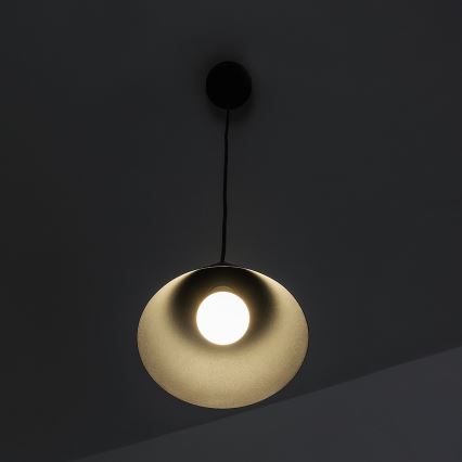 Lampadario a sospensione con cavo ETNA II 1xE27/15W/230V Ø 18,5 cm nero