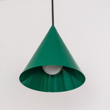 Lampadario a sospensione con cavo ETNA II 1xE27/15W/230V, Ø 18,5 cm, verde