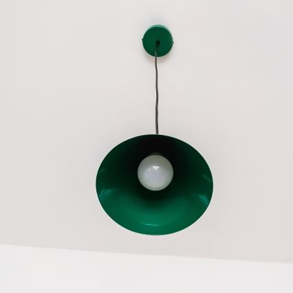 Lampadario a sospensione con cavo ETNA II 1xE27/15W/230V, Ø 18,5 cm, verde