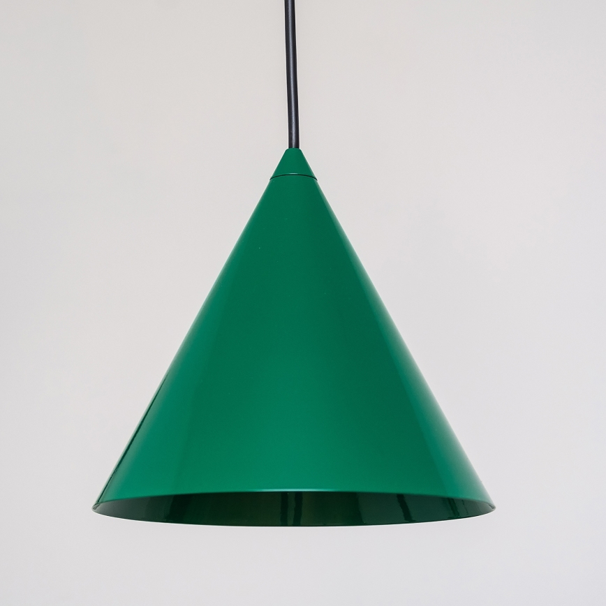 Lampadario a sospensione con cavo ETNA II 1xE27/15W/230V, Ø 18,5 cm, verde