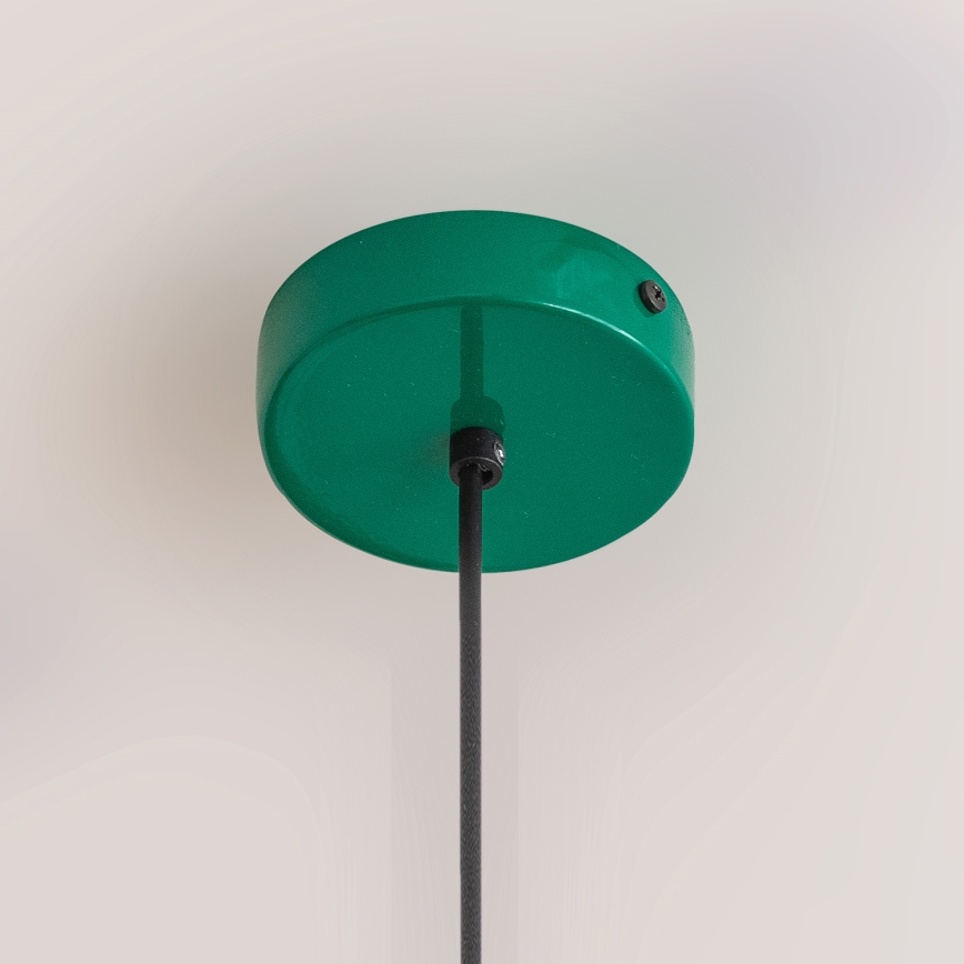 Lampadario a sospensione con cavo ETNA II 1xE27/15W/230V, Ø 18,5 cm, verde