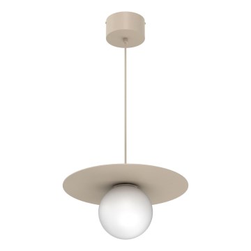 Lampadario a sospensione con cavo FLAT 1xE27/15W/230V beige