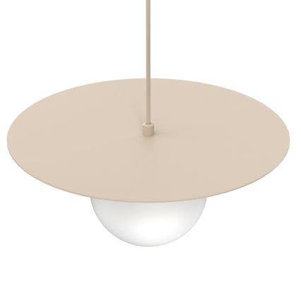 Lampadario a sospensione con cavo FLAT 1xE27/15W/230V beige