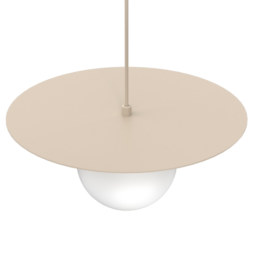 Lampadario a sospensione con cavo FLAT 1xE27/15W/230V beige