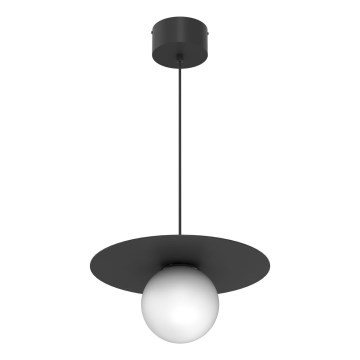 Lampadario a sospensione con cavo FLAT 1xE27/15W/230V nero