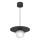 Lampadario a sospensione con cavo FLAT 1xE27/15W/230V nero