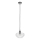 Lampadario a sospensione con cavo FLO, 1x E27, 15W, 230V, cromo lucido/trasparente
