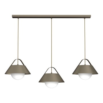 Lampadario a sospensione con cavo FUNDA 3xE27/15W/230V bronzo