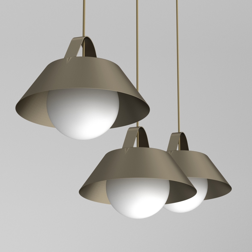Lampadario a sospensione con cavo FUNDA 3xE27/15W/230V bronzo