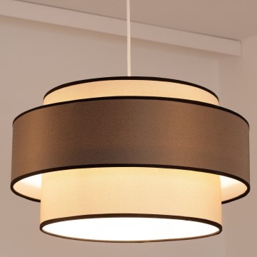 Lampadario a sospensione con cavo GRACE 1xE27/60W/230V Ø 40 cm crema/grigio