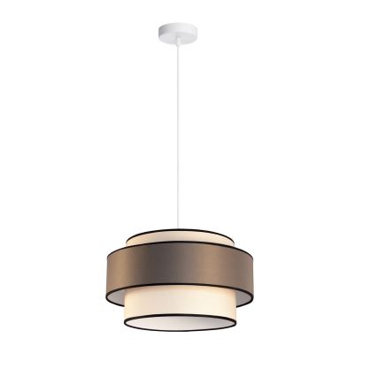 Lampadario a sospensione con cavo GRACE 1xE27/60W/230V Ø 40 cm crema/grigio