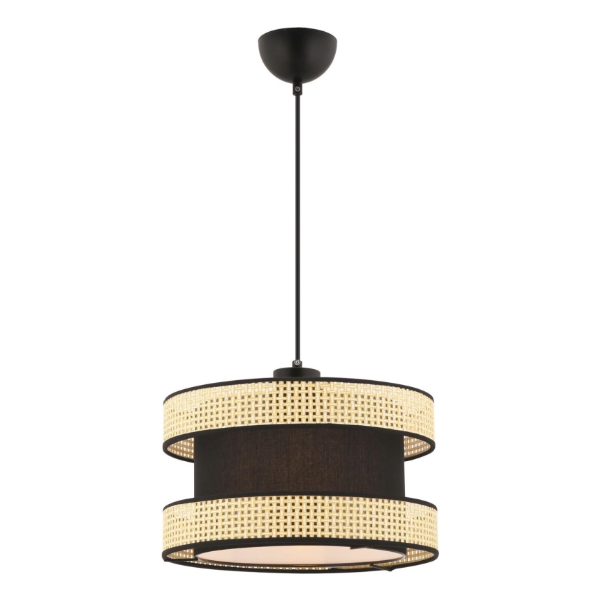 Lampadario a sospensione con cavo HALO 1xE27/60W/230V nero/beige