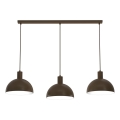 Lampadario a sospensione con cavo HANDA 3xE27/15W/230V marrone