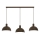 Lampadario a sospensione con cavo HANDA 3xE27/15W/230V marrone