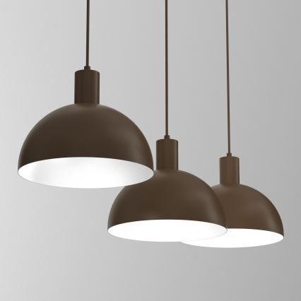 Lampadario a sospensione con cavo HANDA 3xE27/15W/230V marrone