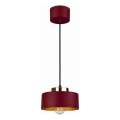 Lampadario a sospensione con cavo IGNIA 1xE27/60W/230V bordeaux/oro
