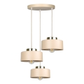 Lampadario a sospensione con cavo IGNIA 3xE27/60W/230V taupe