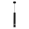 Lampadario a sospensione con cavo JOKER 1xGU10/25W/230V nero/cromo lucido
