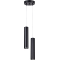 Lampadario a sospensione con cavo LAGOS 2xGU10/10W/230V nero