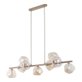 Lampadario a sospensione con cavo LAVA 9xG9/8W/230V beige/beige fumé