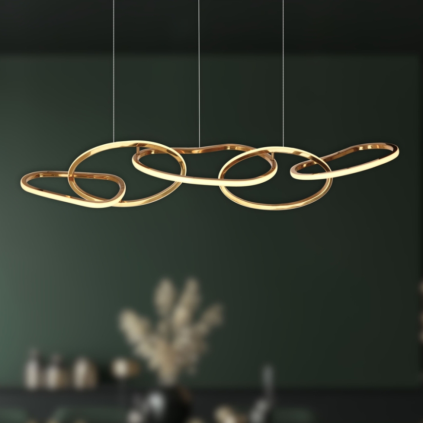 Lampadario a sospensione con cavo LED ANNELI LED/45W/230V 125 cm Oro