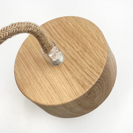 Lampadario a sospensione con cavo LOOMIS 5xE27/15W/230V 83 cm beige/rovere