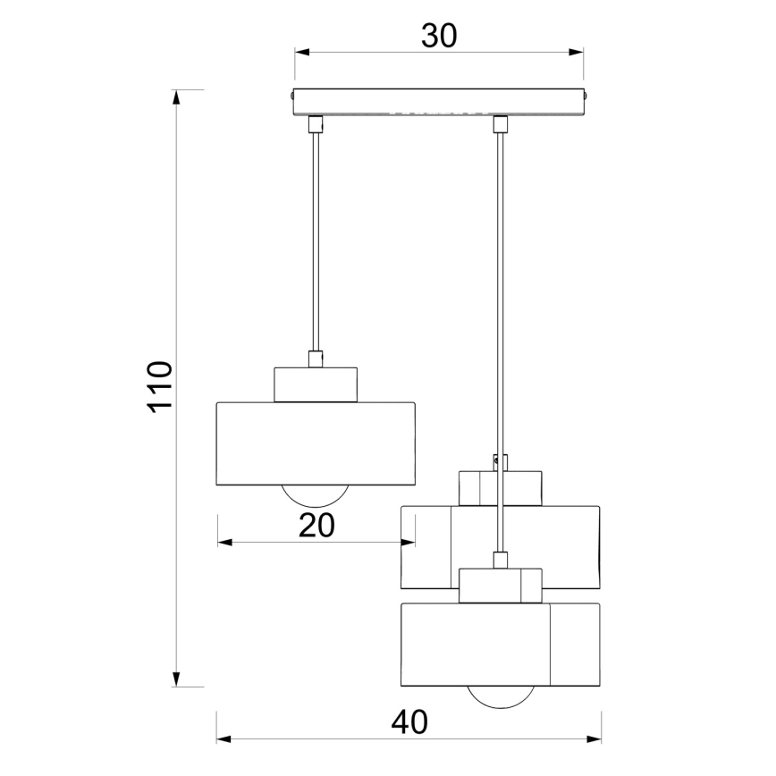 Lampadario a sospensione con cavo MARTI 3xE27/15W/230V borgogna/oro