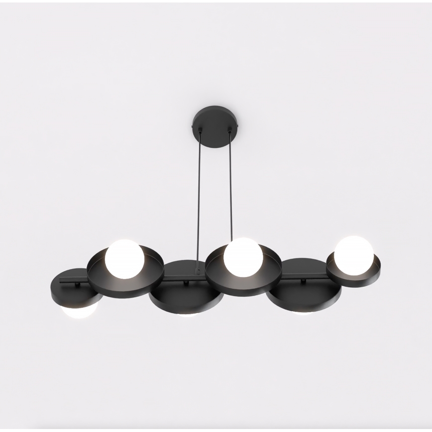 Lampadario a sospensione con cavo MODEL 6xG9/8W/230V nero