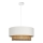 Lampadario a sospensione con cavo NATIA 1xE27/60W/230V Ø 45 cm bianco/marrone
