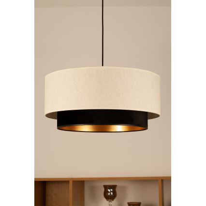 Lampadario a sospensione con cavo NATIA 1xE27/60W/230V Ø 45 cm bianco/nero
