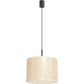 Lampadario a sospensione con cavo NEVIA 1xE27/15W/230V Ø 40 cm beige/effetto marmo