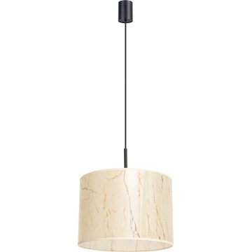 Lampadario a sospensione con cavo NEVIA 1xE27/15W/230V Ø 40 cm beige/effetto marmo