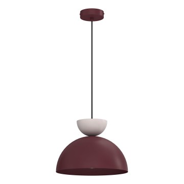 Lampadario a sospensione con cavo NEVIS 1xE27/15W/230V Ø 29 cm bordeaux