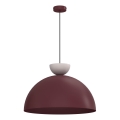 Lampadario a sospensione con cavo NEVIS 1xE27/15W/230V Ø 50 cm bordeaux