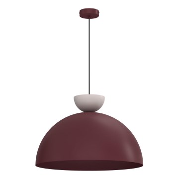 Lampadario a sospensione con cavo NEVIS 1xE27/15W/230V Ø 50 cm bordeaux