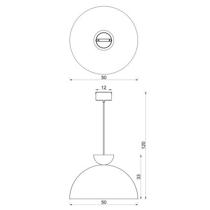 Lampadario a sospensione con cavo NEVIS 1xE27/15W/230V Ø 50 cm bordeaux