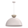 Lampadario a sospensione con cavo NEVIS 1xE27/15W/230V Ø 50 cm crema