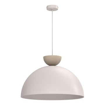 Lampadario a sospensione con cavo NEVIS 1xE27/15W/230V Ø 50 cm crema