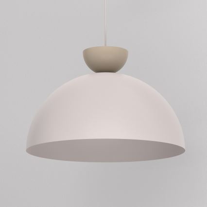 Lampadario a sospensione con cavo NEVIS 1xE27/15W/230V Ø 50 cm crema