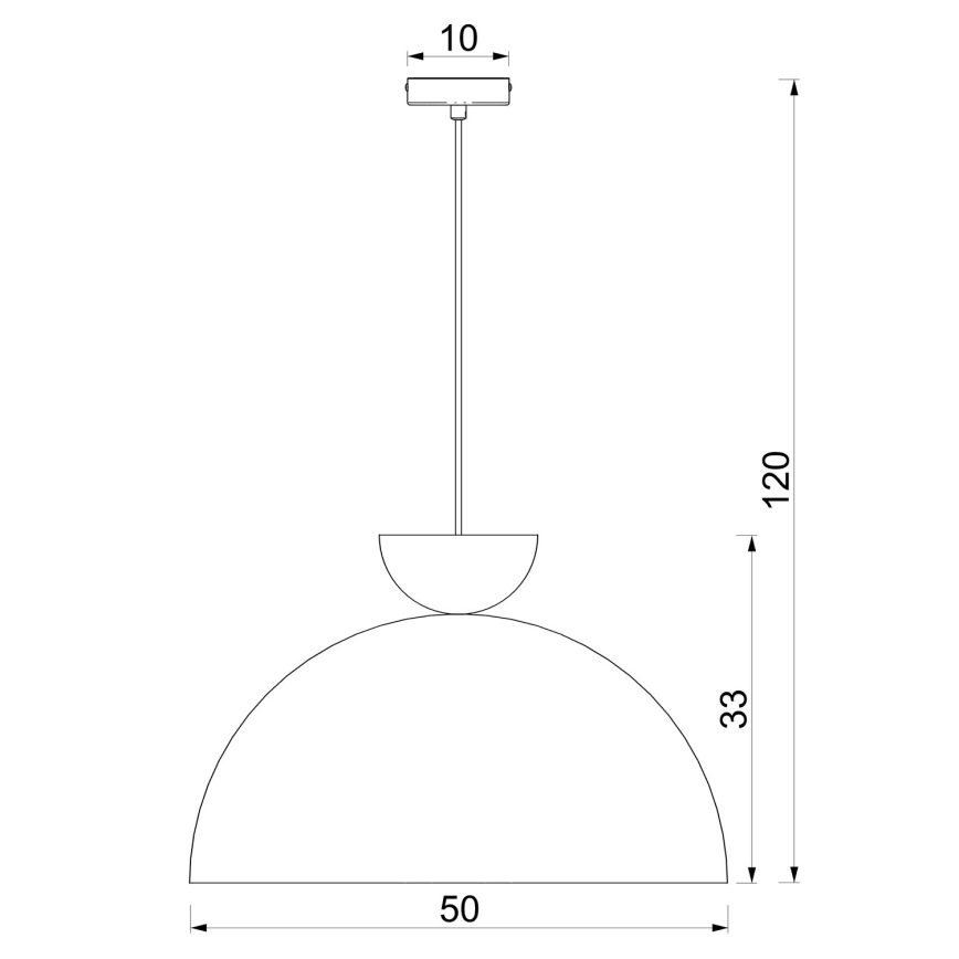 Lampadario a sospensione con cavo NEVIS 1xE27/15W/230V Ø 50 cm crema